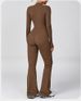 K Zipper Cloud-like Long-sleeved Yoga Bodysuit High-intensity Fitness Exercise One-piece Bodysuit_ecoleips.com