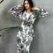 Women's Clothing Digital Printing Suits Long Sleeves Loose Lace Up Spring And Summer Fashion Casual Two Piece Suits_ecoleips.com