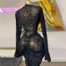 Women's Clothing New Style Elegant Half High Collar Lace Long Sleeves High Waist Hip One Step Skirt Long Skirt_ecoleips.com