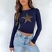 Aria Basics Aria Basics 2025 Spring Summer European And American Women's Fashion Y2K Slim Fit Leopard Print Five-Pointed Star Knitted Long_ecoleips.com