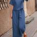 plus Size Casual Sportswear Set Loose Fitting Short Sleeved Solid Color Fashion For Spring And Autumn_ecoleips.com