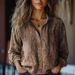 Women's Retro Printed Long Sleeve Casual Shirt Spring Summer New Imitation Cotton Linen Feel European American Style Top_ecoleips.com