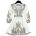 FD1980 In Stock Summer New Women's Printed Bohemian Vacation Style Casual Loose Long Dress_ecoleips.com