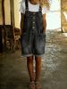 Women's High-Waisted Denim Overalls Slimming Loose Fit European American Style Summer Shorts Jumpsuits Rompers_ecoleips.com