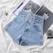 2025s High Waist Denim Shorts Fashion Women's Spring 2025 New Small Stature Design Sense Girl Tight Hot Pants_ecoleips.com