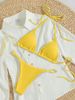 Women's Sexy Lace-Up Bikini Swimsuit Regular Fit Polyester Beach Spa Swimming Suit For Vacation_ecoleips.com