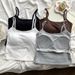 FINETOO Women's Camisole With Built In Bra Pads Slim Fit Crop Tank Top Basic Spaghetti Strap Cami Casual Summer Sleeveless Top_ecoleips.com