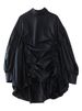 Oversized Shirring Vintage Dresses For Women Spring Autumn New Long Sleeve Stand Collar Loose Casual Dress Fashion Clothing 2025_ecoleips.com