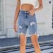 Women's Clothing Women's Summer New Washed Casual Ripped Denim Shorts Shorts Trendy_ecoleips.com