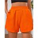 Aria Basics Aria Basics 2022 Summer Women's Fashion European And American Cross-Border Elastic Waist Loose Wide-Leg Solid Color Casual_ecoleips.com