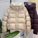 Women's Short Puffer Jacket With Hood - Oversized Cloud-Like Winter Coat, Lightweight Quilted Polyester, Warm & Stylish Streetwear For Cold Days_ecoleips.com