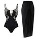 Women’s Clothing Swimsuit Rhinestone Rose Hot Spring Vacation Royal Sister Style Swimsuit Female_ecoleips.com