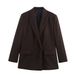European And American Cross-border Fashion Wholesale Women's Oversized Double-breasted Blazer_ecoleips.com