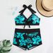 Women's Clothing New Bikini Swimsuit Women's Split High Waist Printed Bikini Swimsuit Wholesale High Waist_ecoleips.com