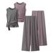 Women's Clothing Women's Style Set Soft Top With Buckle Embellishment And Ribbed Stitching On Pants For Formal & Casual For Women_ecoleips.com