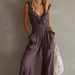 Women's Sleeveless Ruffled Wide Leg Jumpsuit Solid Color European American Retro Fashion Casual Summer Clothing_ecoleips.com