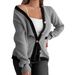 European American Cross-border Knitted Sweater, Solid Color, Casual And Relaxed Long-sleeve Cardigan Jacket_ecoleips.com