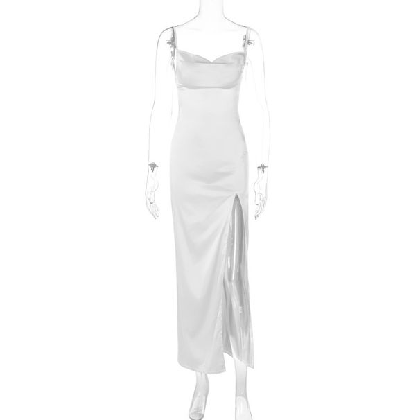 Women's Clothing 2025 Summer New Fashion Sexy Backless Slim Fit Slit Strap Dress Foreign Trade Wholesale_ecoleips.com