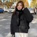 girl 2025 New Korean Style Fleece-Lined Thickened Parka Women, Loose Fit Short Cotton Jacket For Petite Figures_ecoleips.com