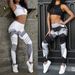 Women's fashion printed Yoga leggings Hip lift high waist leggings_ecoleips.com