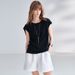Luxury Women's Linen Cotton T-Shirt Summer Relaxed Breathable Knit Short Sleeve Top for Commuting Style Blouse_ecoleips.com