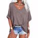 2024 European And American Cross-Border Trade Summer New Women's Plus Size Casual Short Sleeve Loose T-Shirt Top_ecoleips.com