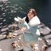 girl Girl 2025 New White Duck Short Down Jacket For Women, Elegant Sweet Warm Solid Color With Fur Collar And Long Sleeves_ecoleips.com