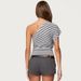Women's Off-Shoulder Asymmetrical Striped Top European American Style Spring Summer Commuter Fashion J26TP083_ecoleips.com