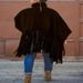 Women's Oversized High-Neck Pullover Sweater, Vintage Fringe Detail Long Sleeve Tunic Top, Soft Suede-Like Fabric For Fall & Winter_ecoleips.com