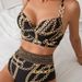 Women's High-Waisted Printed Push-Up Bikini Set Two-Piece Swimsuit For Beach Fashion_ecoleips.com