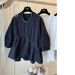 2025 Summer New Korean Version Design Sense Niche Loose Asymmetric Pleated Patchwork Doll Shirt Women's Trend_ecoleips.com