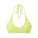 Hot Girl Ultra-short 2025 Halter Neck Tie-up Yoga Camisole For Women, European And American Style, Sexy Deep-neck Padded_ecoleips.com