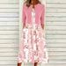 plus Size Women's Two Piece Dress Set Floral Print Long 2024 Cross Border Commuter Use_ecoleips.com