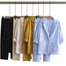 Women's Clothing Long Sleeved Solid Color Large Size Suit Cotton And Linen Suit Loose Two Piece Suit_ecoleips.com