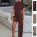 Spring New Women's Clothing Slim Fit Fashion Dress American Style Round Neck Irregular Sleeveless Bodycon Suit_ecoleips.com