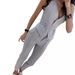 Elegant Slimming Two Piece Set For Women Sexy Summer Style Waist Vest And Skinny Pants_ecoleips.com
