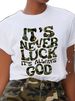 European And American Cross-border Foreign Trade Wholesale Fashion Letter Print Round Neck Plus Size Short-sleeve_ecoleips.com