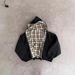 In Stock 2025 European And American Cross-border Patchwork Reversible Vintage Cardigan Autumn Niche Design Hooded Jacket_ecoleips.com