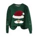 Christmas Sweater Women's Loose Knit Top – Festive 3D Embroidery, Soft Acrylic & Polyester Blend, Cozy Holiday Style_ecoleips.com