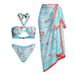 Women's Halter Neck Bikini Set With Printed Tulle Skirt Sexy Two Piece Swimsuit For Spring/Autumn Summer Winter_ecoleips.com