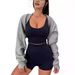 Women's Long Sleeve Short Jacket Loose Fit Fashionable Street Style Solid Color New Clothing_ecoleips.com