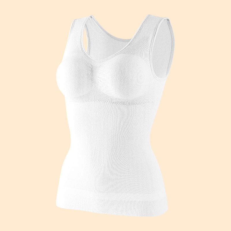 Cross-border European And American Lingerie, Tight-fitting Shapewear, Long Tank Top, Seamless Tummy Control, Wireless_ecoleips.com