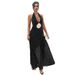 Women's Clothing French Retro Style Halter Neck Deep V Waist Dress Spring Summer_ecoleips.com