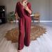 Women's Silky V-Neck Lounge Set Two Piece Outfit for Work Travel Black Burgundy Silver Lavender Blush Khaki_ecoleips.com