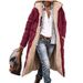 Women's Winter Warm Hooded Coat With Faux Fur Trim – Elegant A-Line Padded Jacket For Cold Weather_ecoleips.com