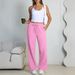 Women's Summer Casual Jogger Pants With Drawstring Waist | Loose Fit Breathable Polyester Trousers For Outdoor Sports_ecoleips.com
