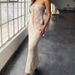 Women Sexy Lace Patchwork Wrap Chest Bodycon Hip Wrap Mid Length Long Dress Two Piece Set Elegant Party Evening Dress_ecoleips.com