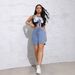 Women’s Clothing Summer New High Waist Straight Casual Three Quarter Pants_ecoleips.com