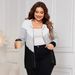Stylish Striped Loose Cardigan Jacket – Color Block Casual Open Front Coat, Lightweight & Comfortable For Women_ecoleips.com