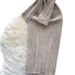 Women's Beige Sleeveless Sundress Solid Detachable Knit Scarf Stretchy Ribbed Knit Bodycon Midi Dress Cross Casual Party Dress_ecoleips.com